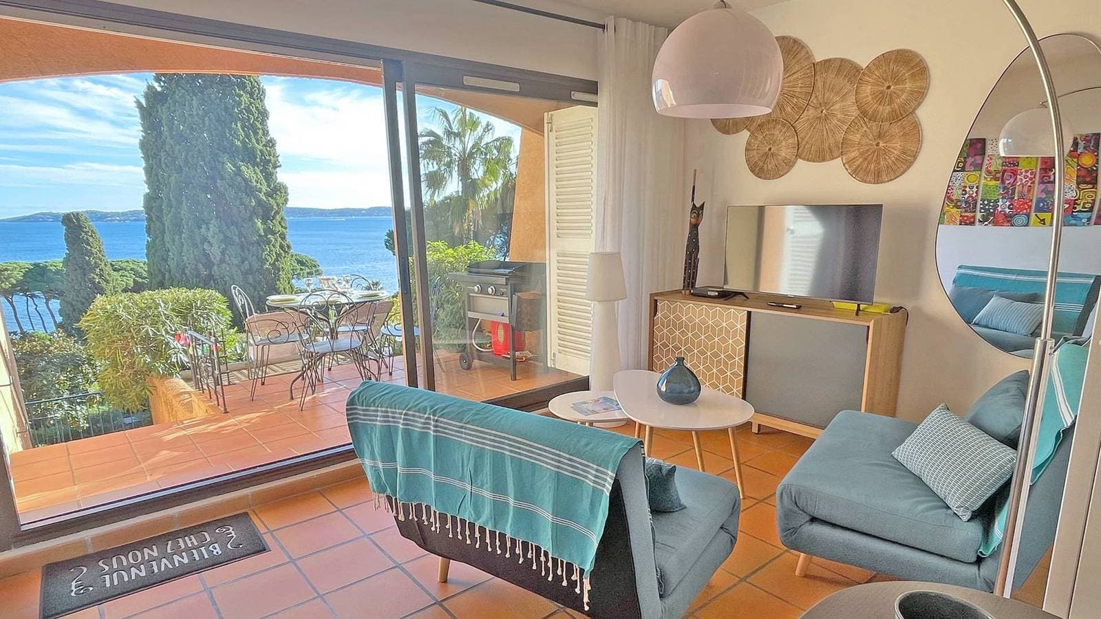 Foto 5 von 13: Studio - 2/4 Personen - Meerblick - Klimaanlage - Pool der Residenz - WLAN - Strand - Sainte Maxime