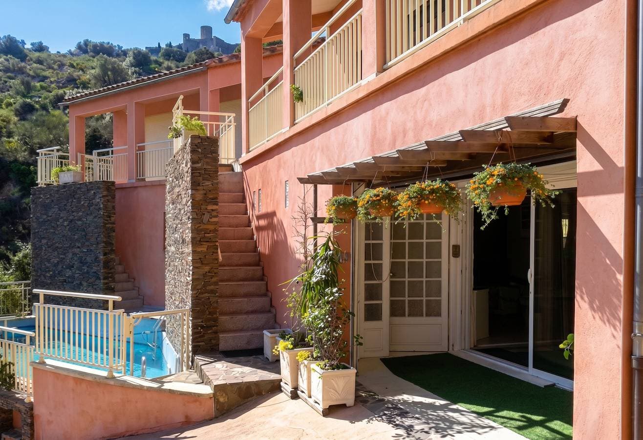Foto 3 von 20: Charmantes Studio mit Meerblick in Collioure - 55 qm - Terrasse