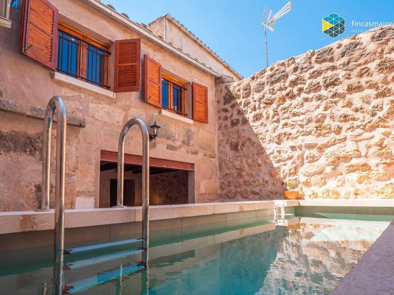 Sie können das renovierte "Es Carreró" mit Pool und Klimaanlage in Algaida, Mallorca, genießen. 1